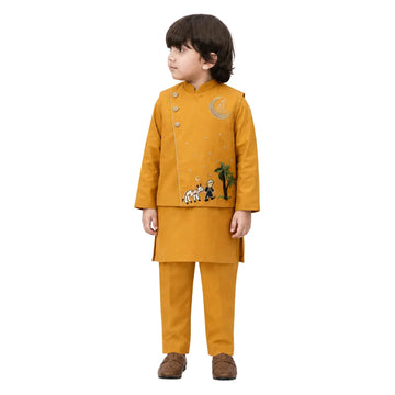 Festive Mustard Eid Suit