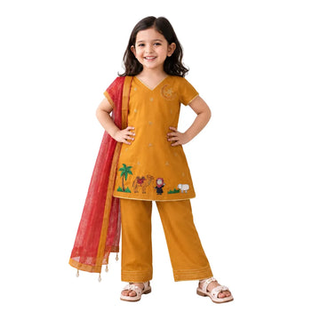 Festive Mustard Eid Suit