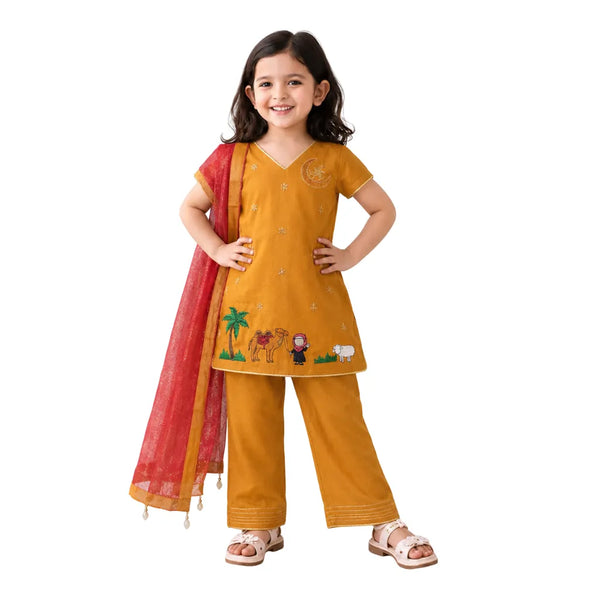 Festive Mustard Eid Suit