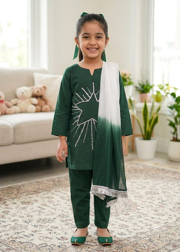 Premium Kids Hand-Embroidered Sitara Star Shalwar Kameez Set